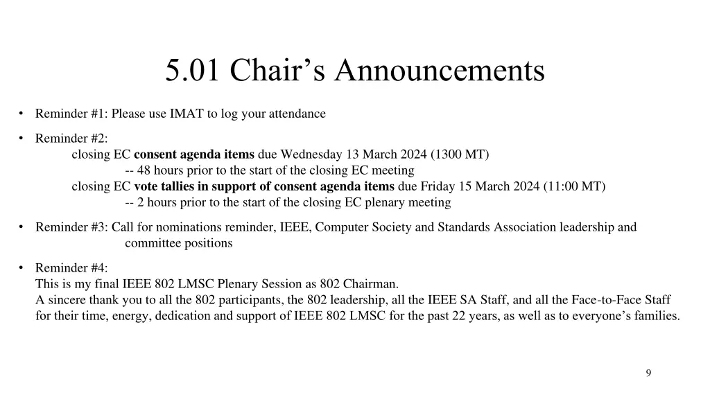 5 01 chair s announcements 1