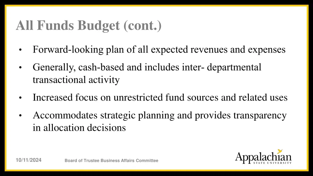 all funds budget cont