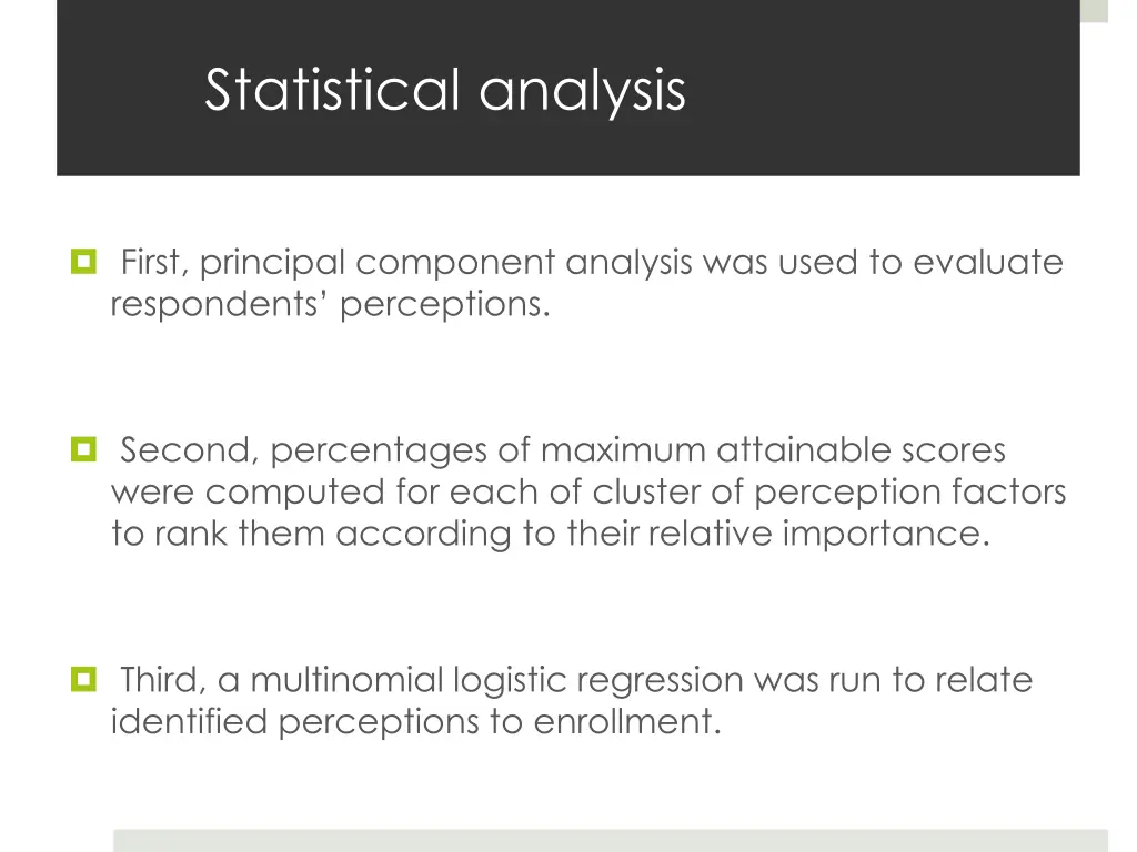 statistical analysis