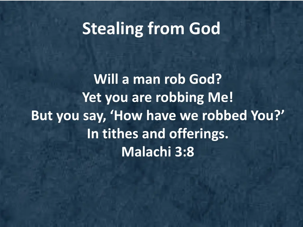 stealing from god