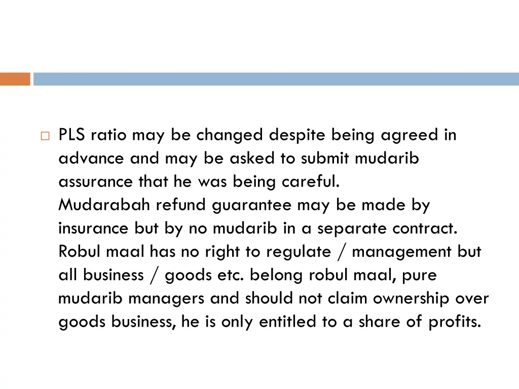 pls ratio may be changed despite being agreed