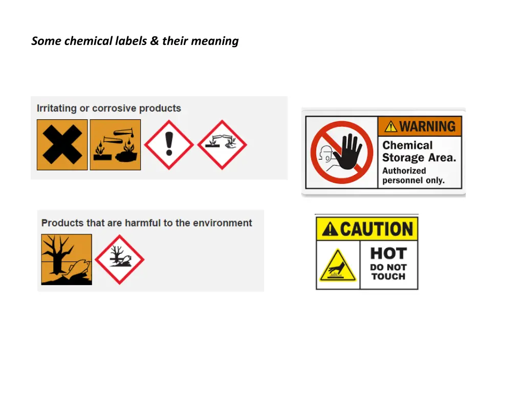 some chemical labels their meaning 2