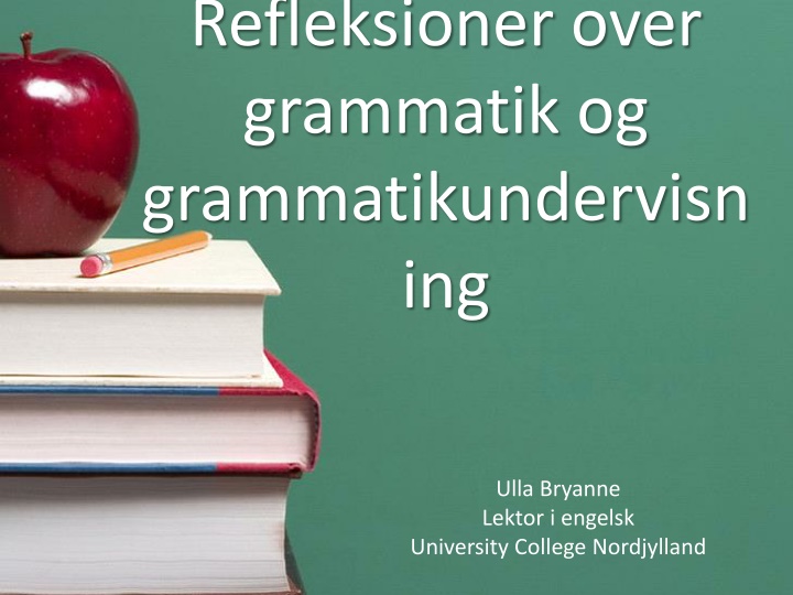 refleksioner over grammatik og grammatikundervisn