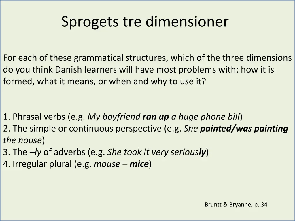 sprogets tre dimensioner 1