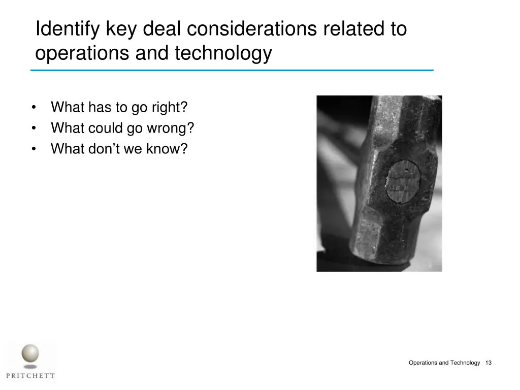 identify key deal considerations related