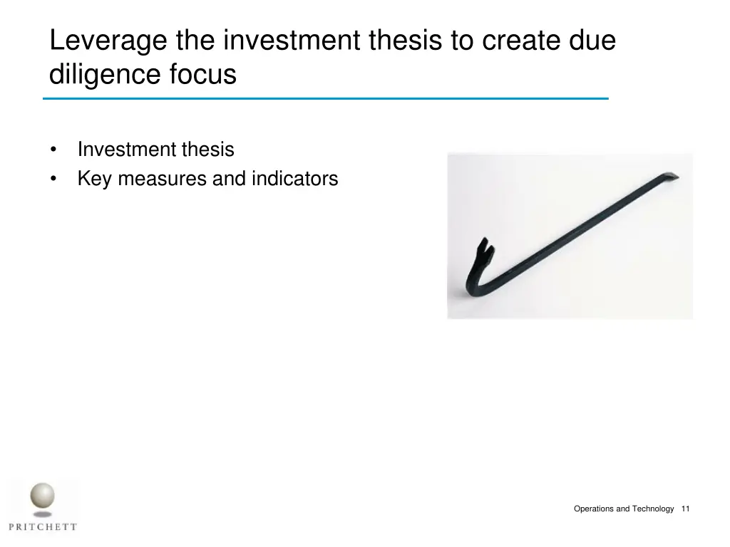 leverage the investment thesis to create