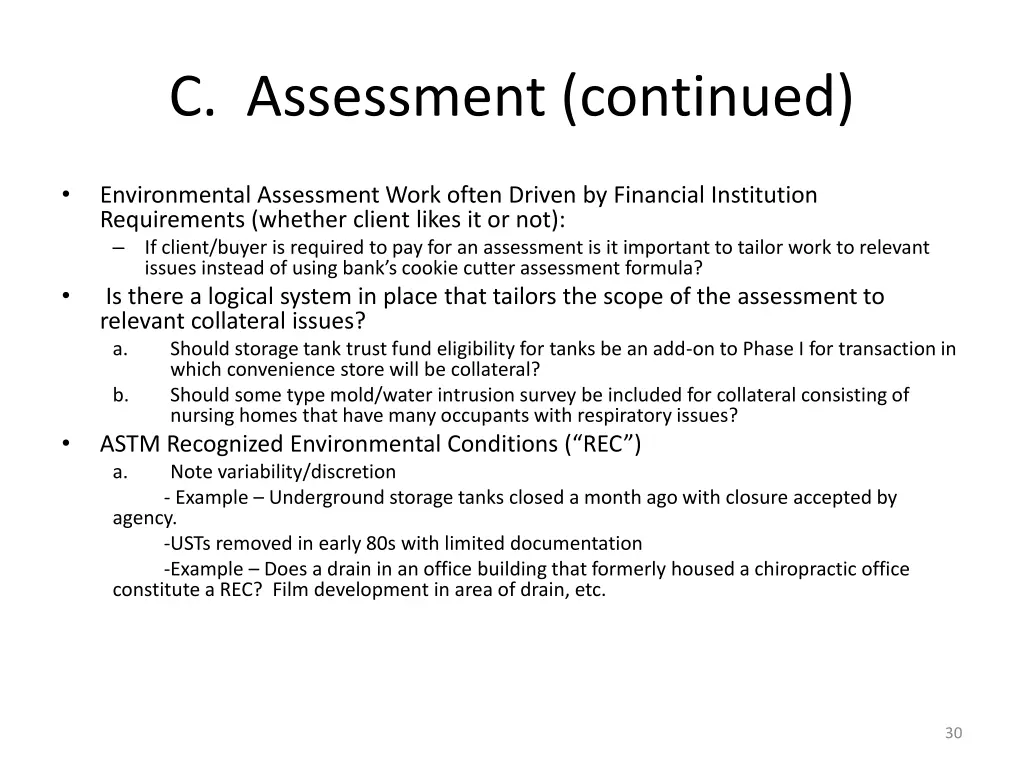 c assessment continued 1