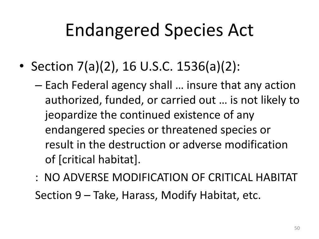 endangered species act