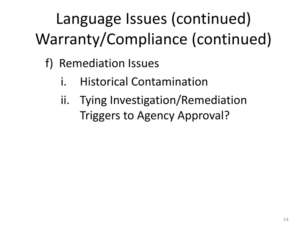 language issues continued warranty compliance 2