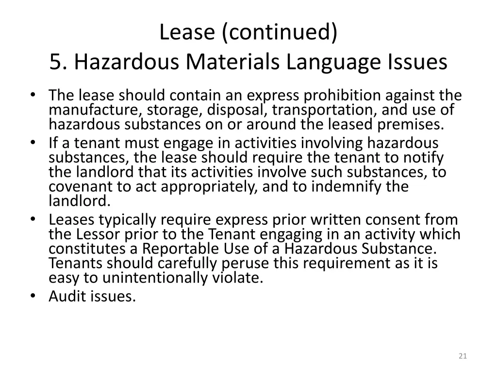 lease continued