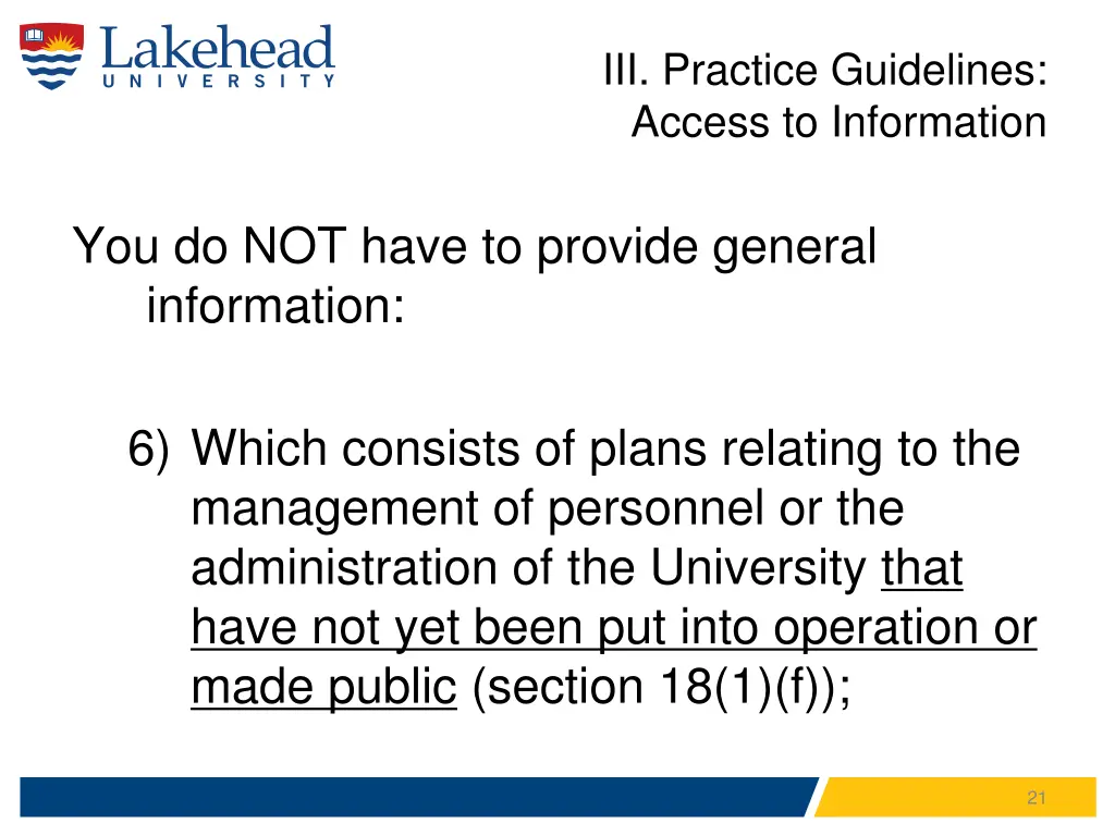 iii practice guidelines access to information 10