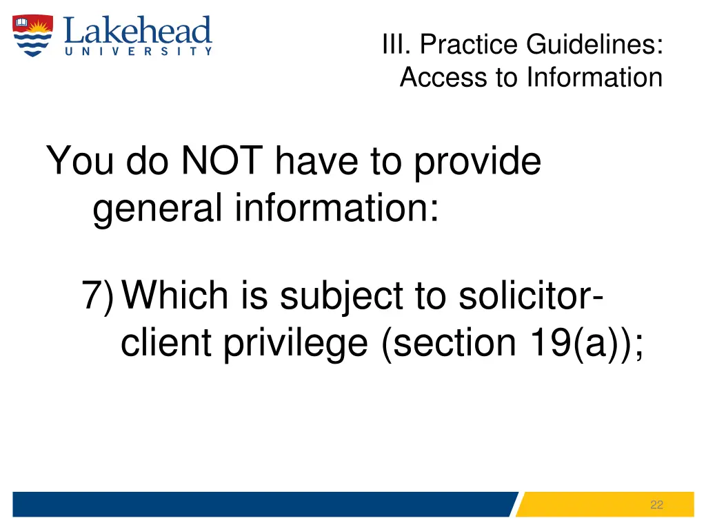 iii practice guidelines access to information 11