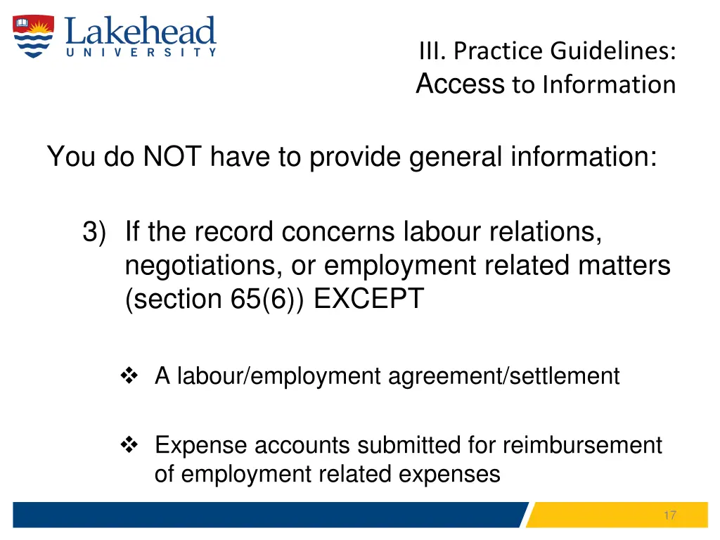 iii practice guidelines access to information 6