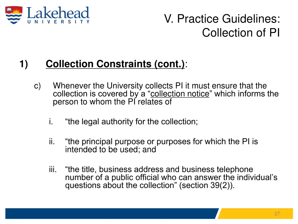 v practice guidelines collection of pi 2