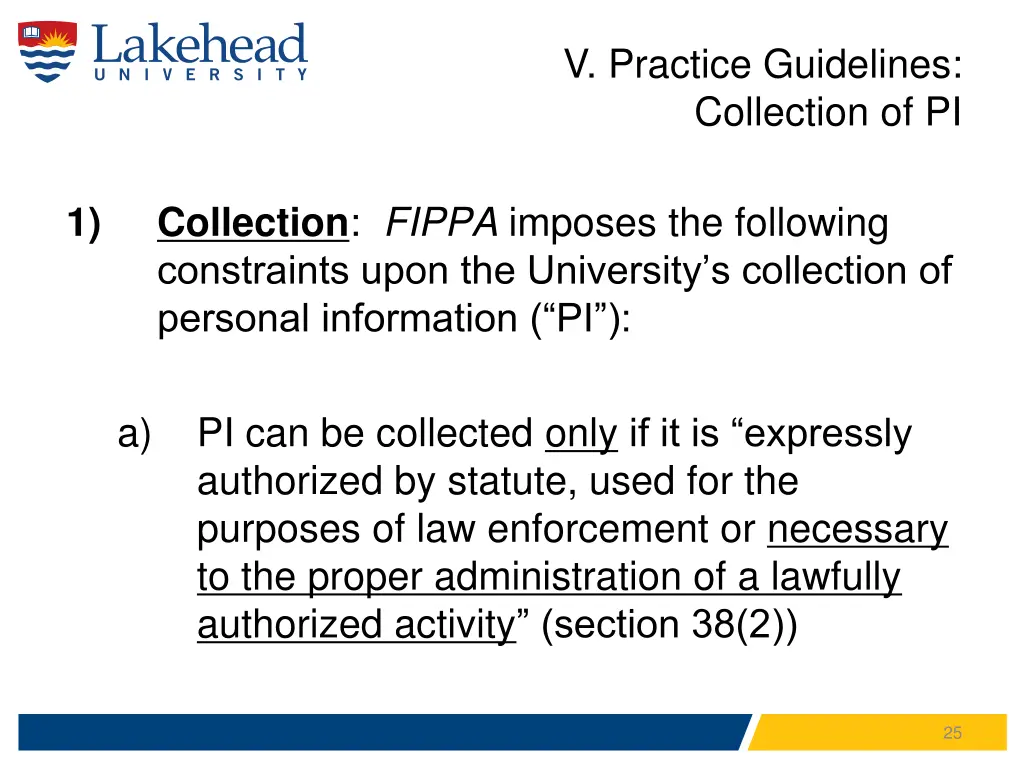 v practice guidelines collection of pi