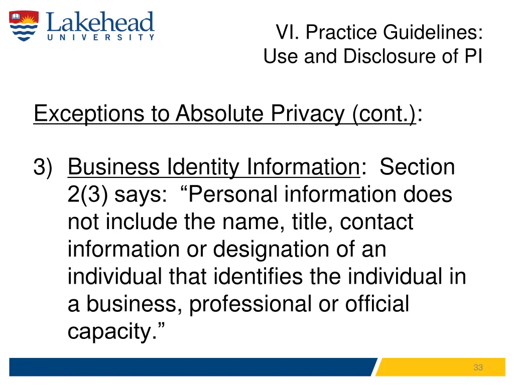 vi practice guidelines use and disclosure of pi 4