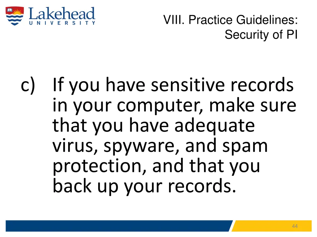 viii practice guidelines security of pi 2