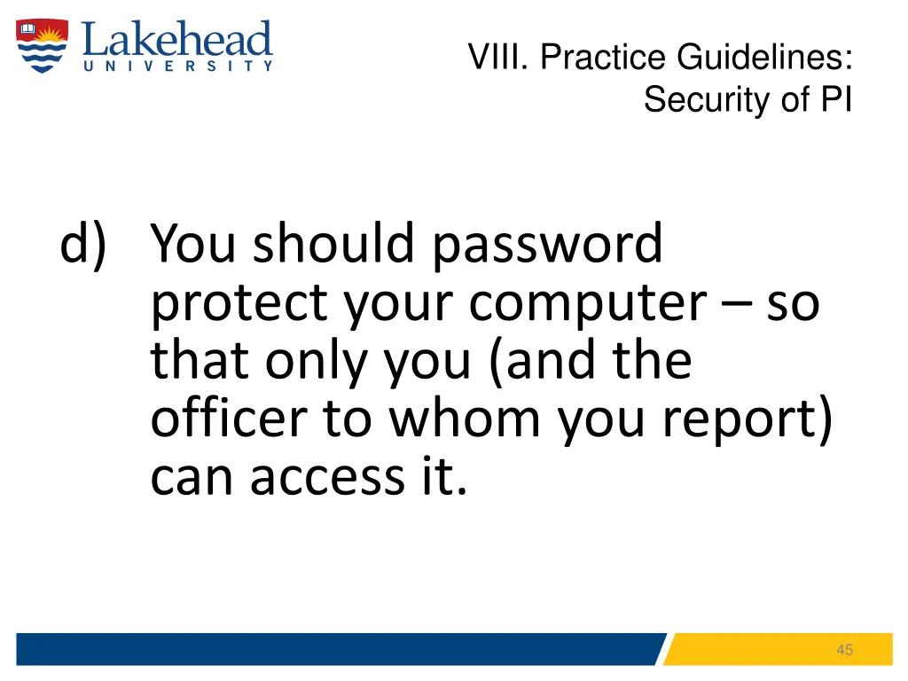 viii practice guidelines security of pi 3