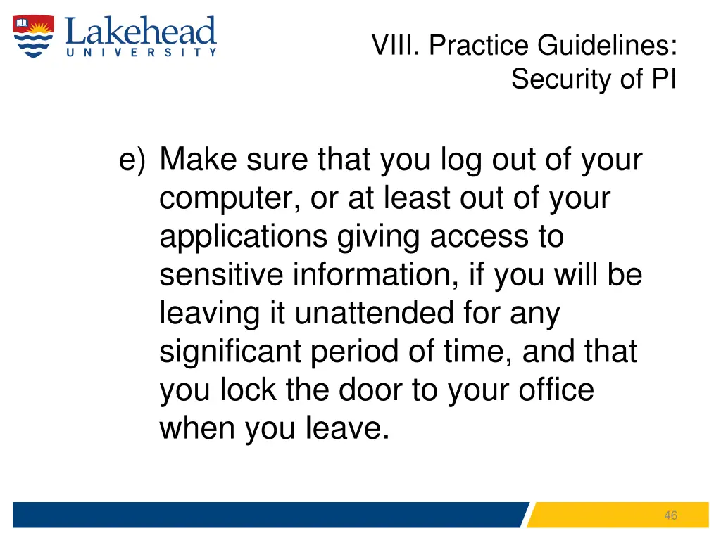 viii practice guidelines security of pi 4