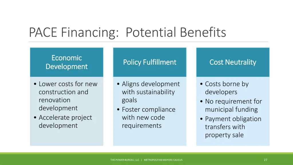 pace financing potential benefits