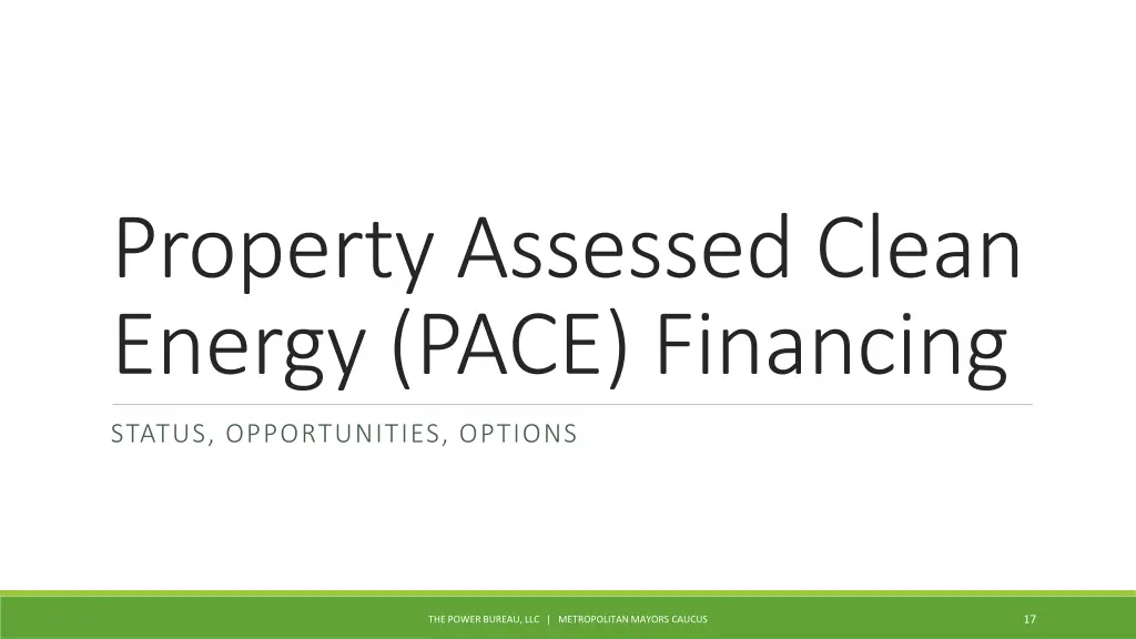 property assessed clean energy pace financing