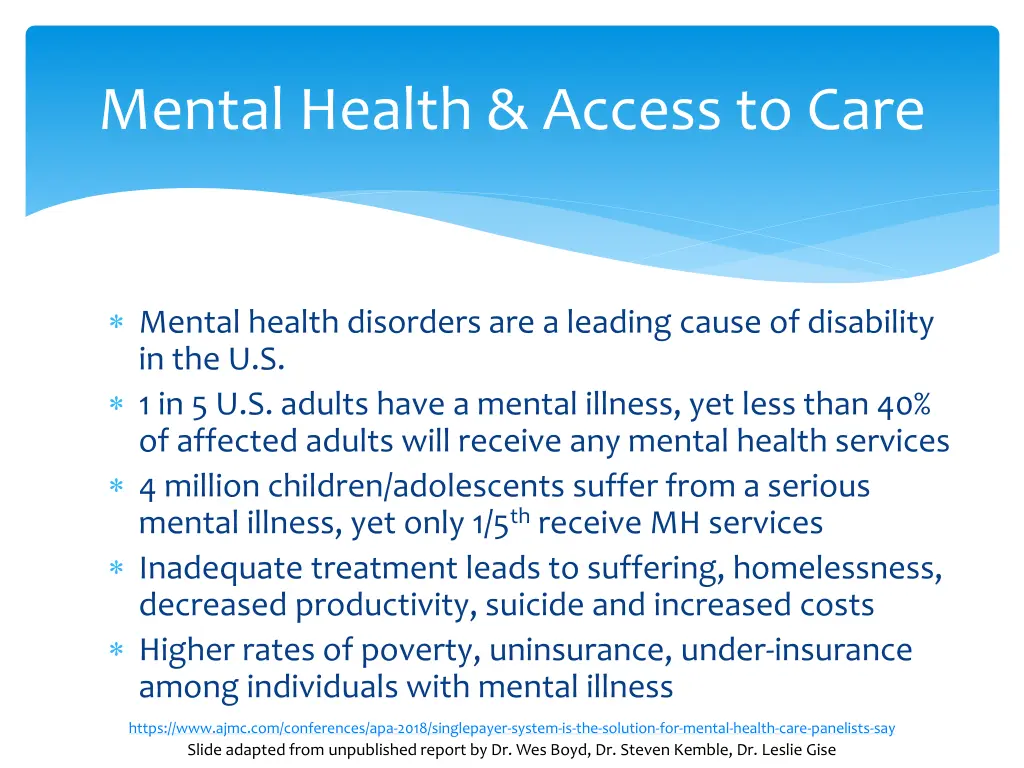 mental health access to care