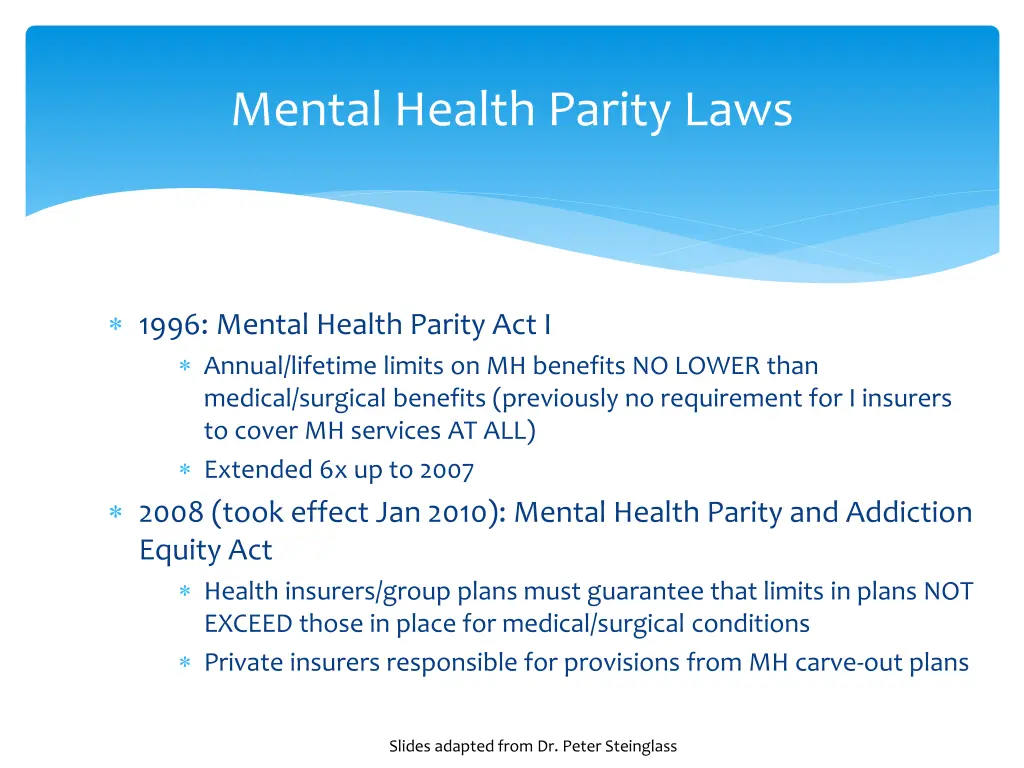 mental health parity laws