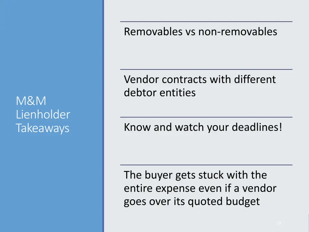 removables vs non removables