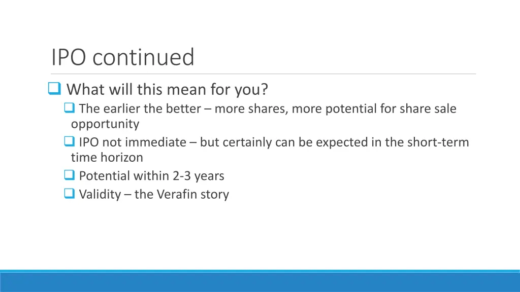 ipo continued what will this mean