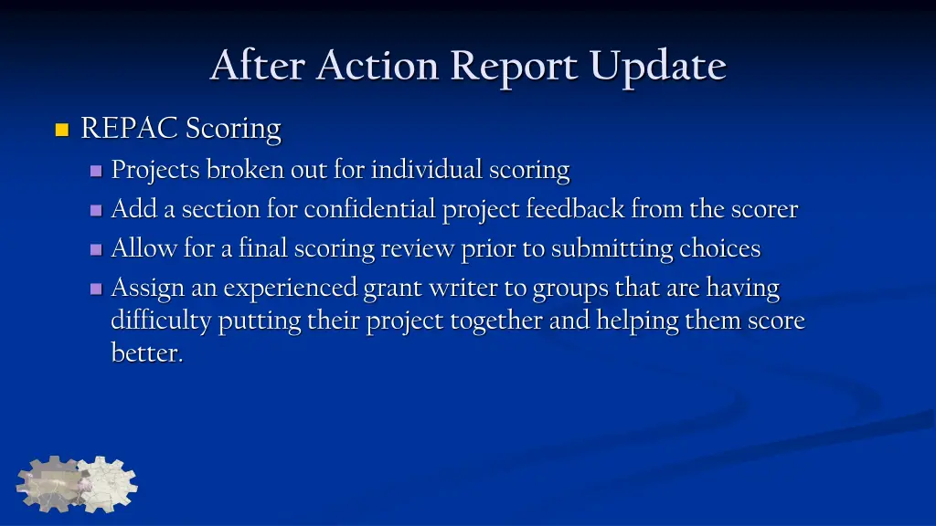 after action report update 3