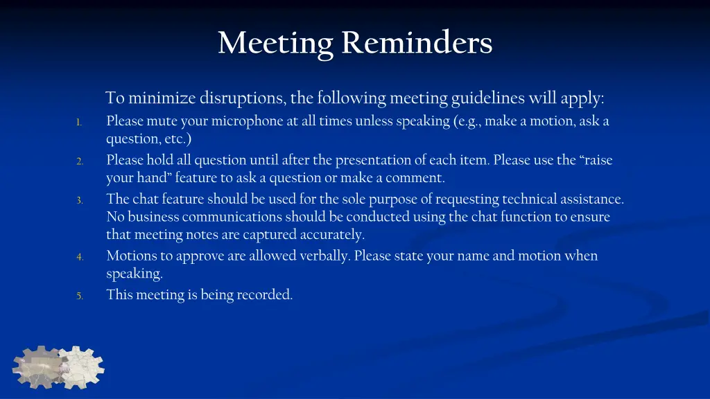 meeting reminders