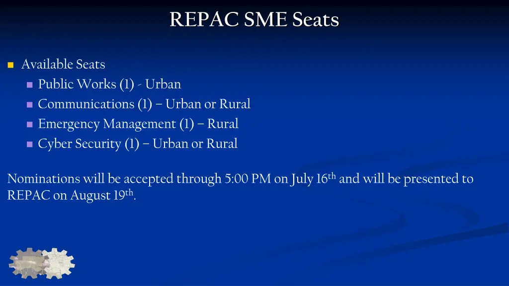 repac sme seats 1