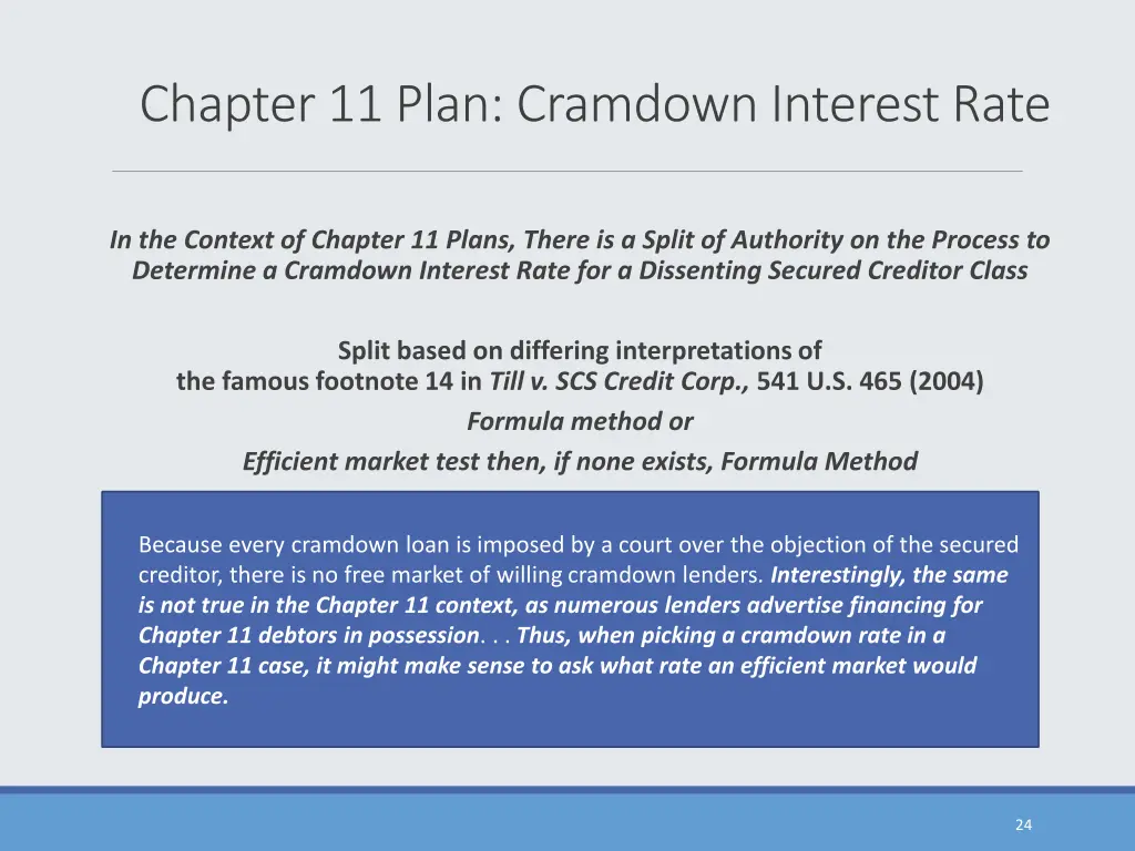 chapter 11 plan cramdown interest rate