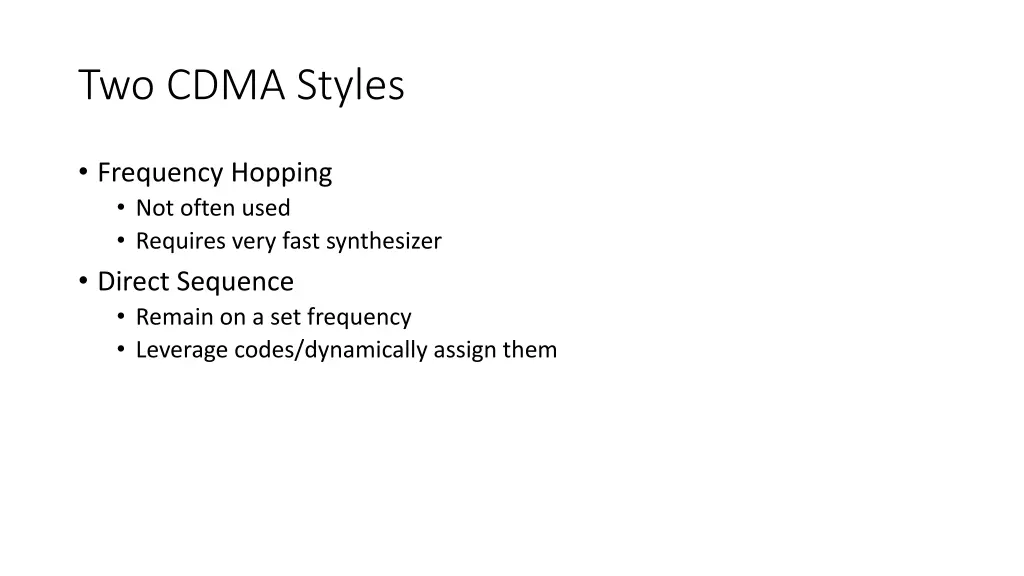 two cdma styles