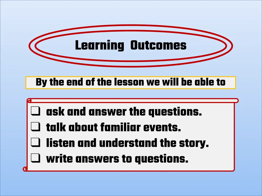 learning outcomes