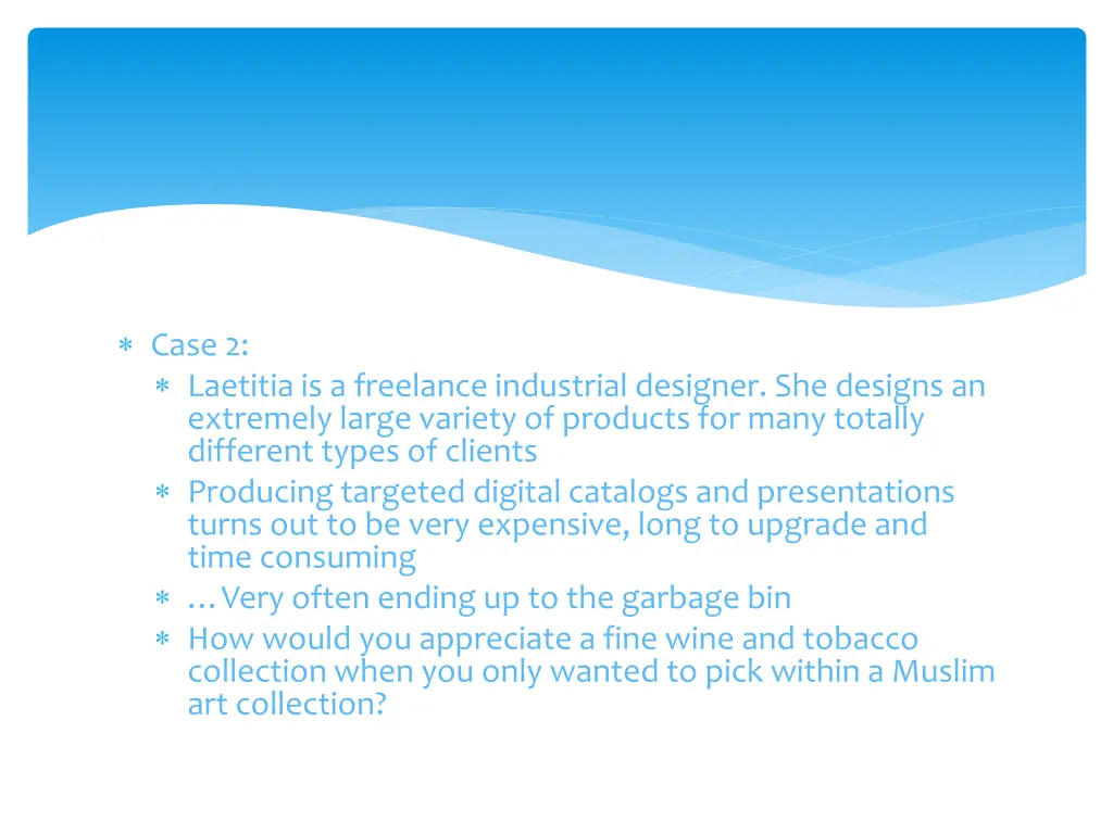 case 2 laetitia is a freelance industrial