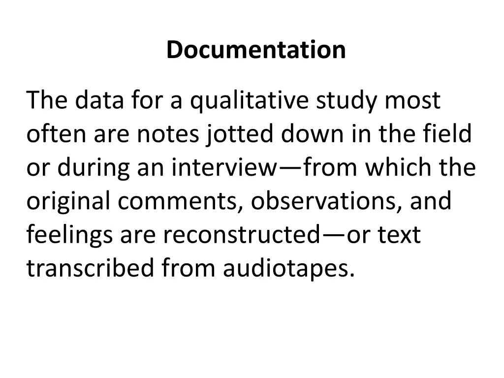 documentation