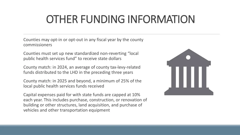 other funding information other funding