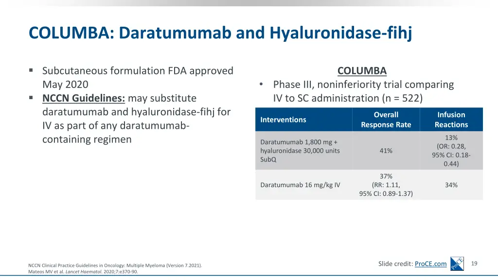 columba daratumumab and hyaluronidase fihj