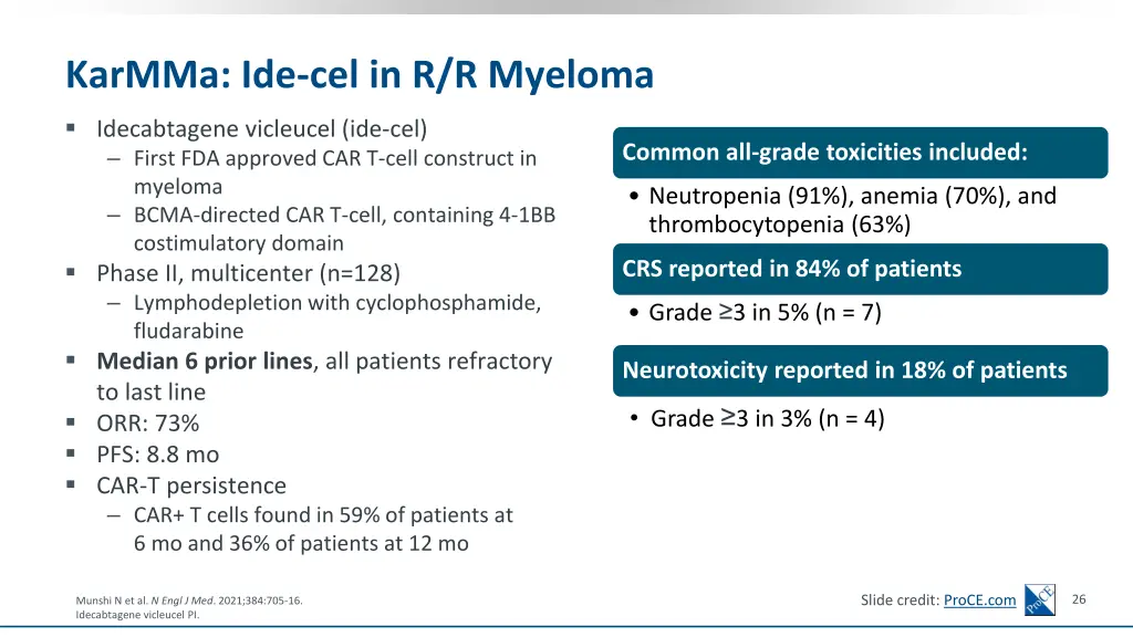 karmma ide cel in r r myeloma