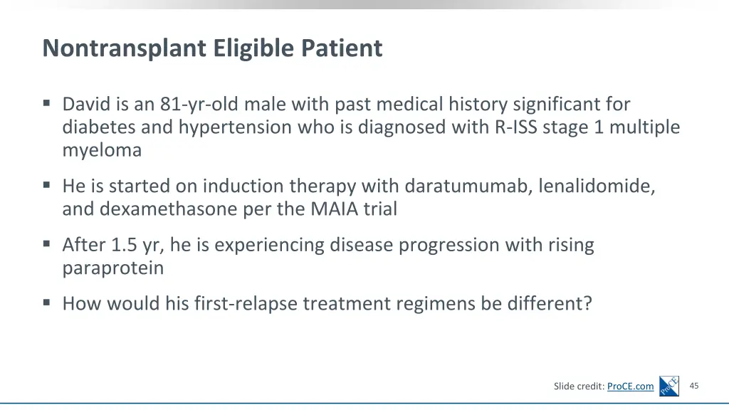 nontransplant eligible patient