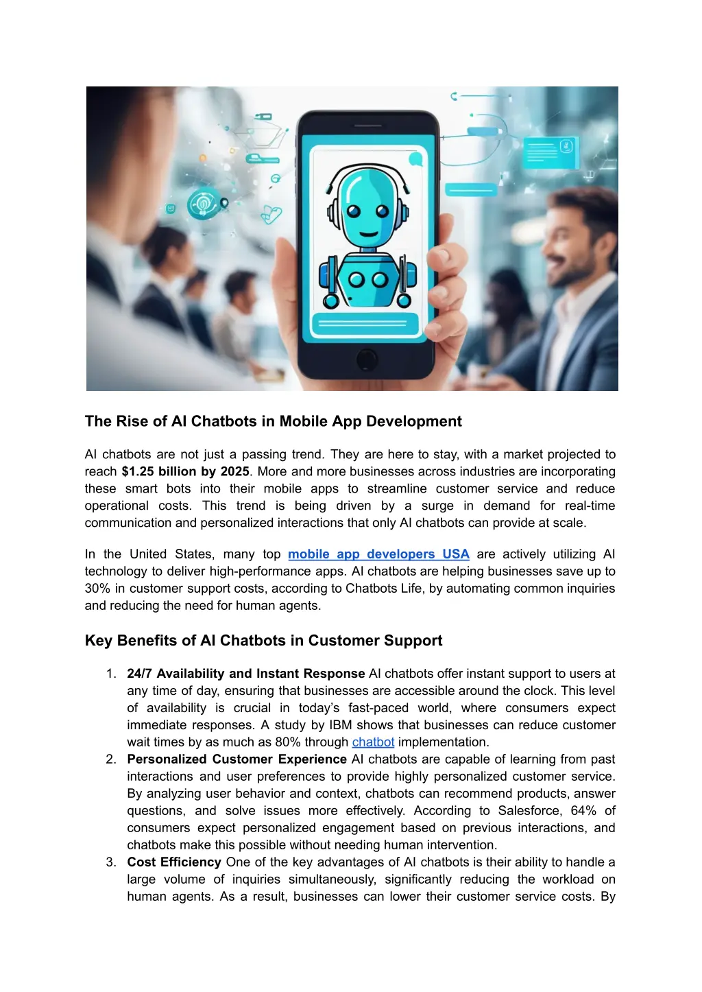 the rise of ai chatbots in mobile app development