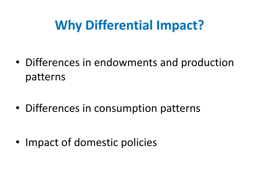 why differential impact