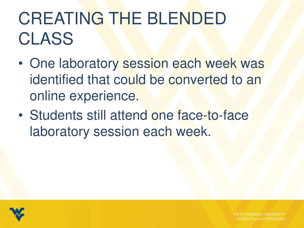 creating the blended class one laboratory session