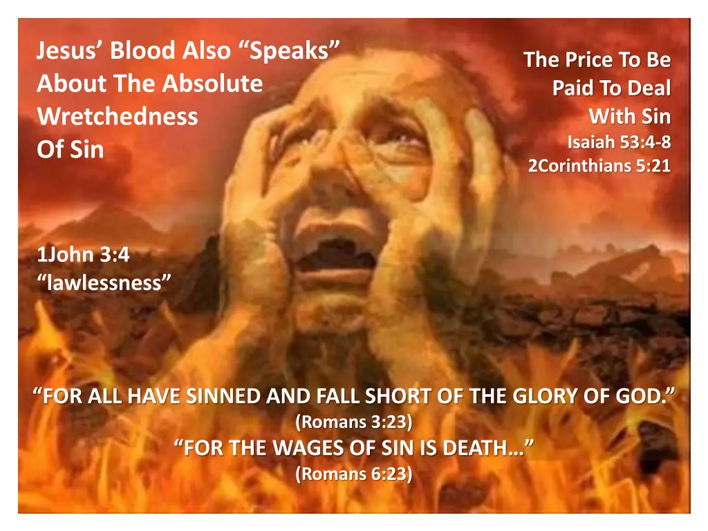 jesus blood also speaks about the absolute