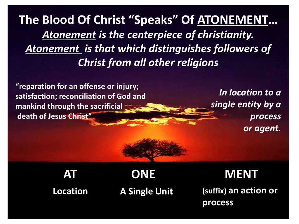 the blood of christ speaks of atonement atonement