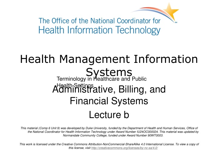 health management information systems terminology