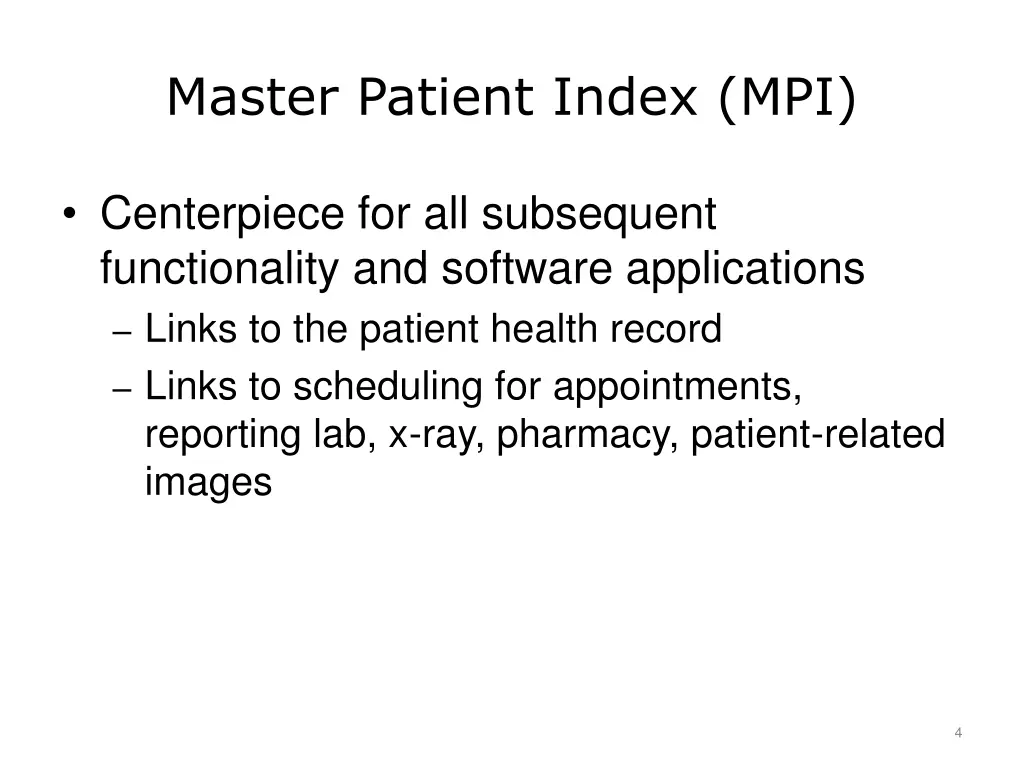 master patient index mpi