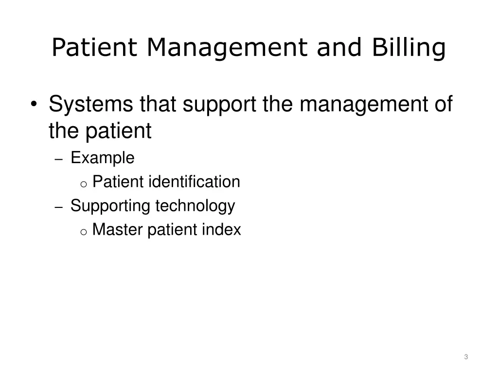 patient management and billing