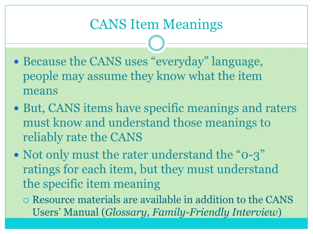 cans item meanings